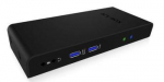 ICY BOX IB-DK2241AC Multi Docking Station for Notebooks and PCs 2x USB 3.0 HDMI Black