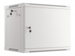 LANBERG Wall mount cabinet 19inch 9U 600x450 steel doors grey flat pack