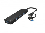 NATEC USB-C 3.0 Hub Mayfly 4-port + adapter USB-A