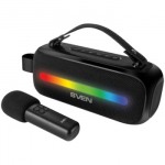 Speaker SVEN PS-255, black (12W, Bluetooth, FM, USB, karaoke mic, 3600mAh)