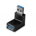 Adapteris - LINDY USB 3.2 Tipo A į A 90&deg; Adapteris, M/F, 5Gbps, Juodas