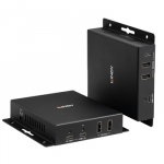 HDBaseT Siųstuvas - Lindy 100m Cat.6A Type C 4K60 Vaizdo Duomenų HDBaseT 3.0 I&scaron;plėtiklis 100W Juodas