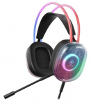 DELTACO GAMING DH230 pusiau permatomos laidinės ausinės | USB, 3,5 mm