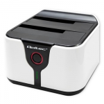 Qoltec 50309 HDD SSD 2,5" 3,5" prijungimo stotelė | SATA III | USB 3.0 | Super greitis 5Gb/s | su klonavimo funkcija