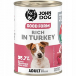 JOHN DOG Good form Rich in turkey - drėgnas ėdalas &scaron;unims - 400g