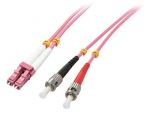 Pluo&scaron;tinis Laidas - LC/ST OM4 3m 50/125&micro;m Multimode