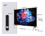 TCL P6K 43P6K televizorius 109,2 cm (43") 4K Ultra HD Smart TV &bdquo;Wi-Fi&ldquo; Metalinis