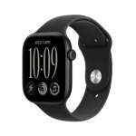 Apple Watch Series 12 GPS + Cellular 46mm Black Aluminium Case with Black Sport Band - M/L