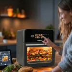 GreenBlue &bdquo;AIR FRYER&ldquo; be aliejaus keptuvė, galingumas 1800 W, talpa 10 l, 8 programos, priedai, laikmatis, GB950