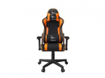 GEMBIRD Gaming chair SCORPION black mesh orange skin