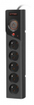 Power strip Z5 3m 5x230V 10A Z5/30/CZ black