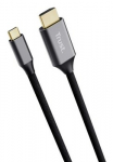 Trust 25630 kabelių lizdinio / ki&scaron;tukinio jungčių tipo keitiklis USB-C HDMI Juoda, Sidabras