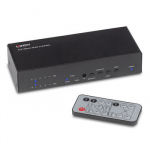 AV Jungiklis - LINDY 4x2 HDMI 4K60 Matrix su EDID Valdymu ir Dvigubas Garso I&scaron;gavimas