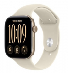 Apple Watch Series 12 GPS + Cellular 46mm Light Gold Aluminium Case with Sand Sport Band - S/M