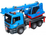 MAN TGS truck with crane, blue