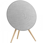 Beosound A9 5th Gen Speaker Natural Alu (Back Grey Mist/Cover Kvadrat Light Grey/Legs Oak)