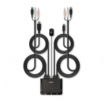 KVM Switch - LINDY 2 Prievadų HDMI 4K60, USB Type C KVM Switch, 3840x2160@60Hz, Juodas