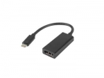LANBERG AD-UC-DP-01 adapter USB TYPE-C M -Displayport F 15cm Black