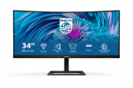 Philips E-line 346E2CUAE lenktas LED monitorius su garsiakalbiais ir VA technologija | 34 colių | 3440x1440@100Hz, 21:9, 110ppi | Reakcijos laikas: 4ms (GtG) | Peržiūros kampas: 178&deg;/​178&deg; | Jungtys: HDMI, DisplayPort, USB-C, USB | Tilt, height-adjus ...
