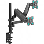 ONKRON Dual Monitor Desk Mount Stand for 13&rdquo; to 32-Inch LCD LED Screens, Black