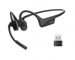 Shokz OpenComm2 Ausinės su kaulinio laidumo technologija ir triuk&scaron;mą slopinančiu mikrofonu bei USB-A adapteriu, juodos spalvos