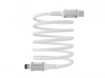 Havit CB6298 - Magnetinis C tipo USB laidas su žaibolaidžiu, 1 m (balta)