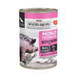WIEJSKA ZAGRODA Monoprotein Pork - drėgnas ėdalas &scaron;unims - 400g