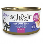 SCHESIR Chicken with beef in broth - &scaron;lapias kačių maistas - 70g