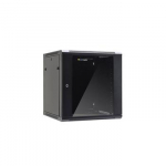 NETRACK 019-120-66-022 wall/hanging cabinet 19inch 12U/600 mm glass door black remov. side pan.