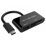 GEMBIRD UHB-CR3-02 compact USB Type-C SDXC combo card reader OTG black
