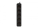 LANBERG Power strip 5x Shuko 3m black
