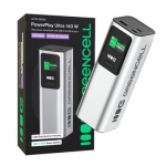 Green Cell GC PBGC25UD - Powerbank PBGC25UD, 25200 mAh, 140 W, 1x USB-A, 2x USB-C Ličio-jonų (Li-Ion) Aliuminis, Juoda, Sidabras