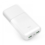 Powerbank 20000mAh 2xUSBA, 1xUSB-C 20W, by Puro White
