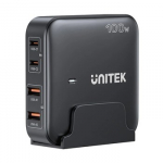 GaN tinklo įkroviklis - Unitek P1229ABK01-EU | 100W 2x USB-C 2x USB-A