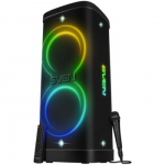 Speaker Party Box SVEN PS-1250, black (300W, TWS, IPx4, Bluetooth, FM, USB, microSD, LED-display, 13500mAh)