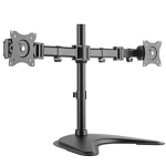 Monitoriaus Laikiklis - Dviejų Monitorių 13"-27" Ne&scaron;iojamas Reguliuojamo Auk&scaron;čio 8kg Kiekvienas