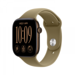 Apple Watch Series 12 GPS + Cellular 46mm Dark Bronze Aluminium Case with Olive Sport Band - M/L