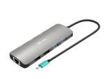 I-TEC USB-C Metal Nano Dock 2x HDMI 1x GLAN 2x USB 3.2 2x USB 2.0 1x USB-C 3.2 Gen.1 Data 1x USB-C 100W PD