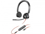 HP Poly &bdquo;Poly Blackwire 3325 Stereo&ldquo; &bdquo;USB-C&ldquo; ausinės + 3,5 mm ki&scaron;tukas + &bdquo;USB-C/A&ldquo; adapteris