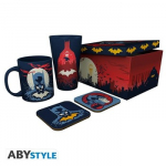 DC Comics Batman puodelio, stiklinės ir padėkliukų rinkinys