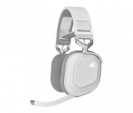 Corsair HS80 RGB bevielės Premium klasės ausis uždengiančios žaidimų ausinės su Spatial Audio ir Surround Sound - White | Suderinamumas: PC, Mac, PS4/PS5