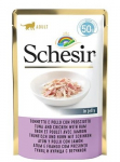 SCHESIR in jelly Tuna and chicken with ham - &scaron;lapias kačių maistas - 50 g