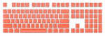 Royal Kludge Pudding PBT Keycaps - (104 vnt., Dark Orange, PBT, ANSI, UK layout)