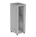 47U 800x1000 gray floor-standing rack cabinet with glass doors and LCD (flat pack) V2