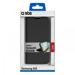 Samsung Galaxy S25 Wallet Smooth Case By SBS Black