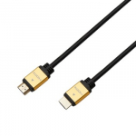 HDMI kabelis - Lumi Legend 4K HDMI 2.0 1m 18Gbps auksu padengtas