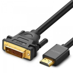 UGREEN HDMI/DVI kabelis HD106, 2 m, juodas