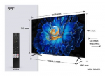 TCL C6KS 55C6KS televizorius 139,7 cm (55") 4K Ultra HD Smart TV Wi-Fi Metalinis