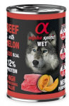 ALPHA SPIRIT WET Jautiena su melionu - &scaron;lapias pa&scaron;aras &scaron;unims - 400 g
