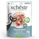 SCHESIR Tuna with hake in jelly - &scaron;lapias kačių maistas - 70g